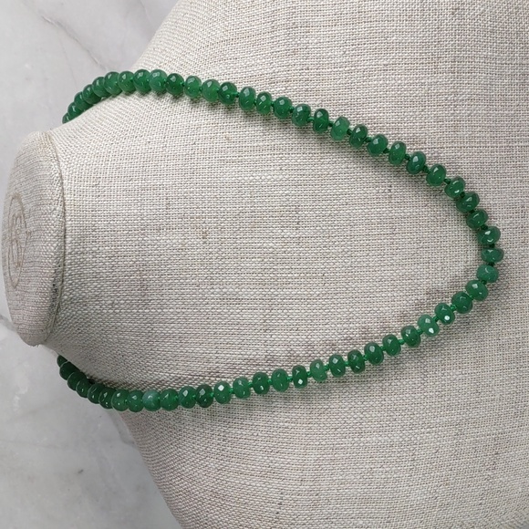 Artisan Crafted Faceted Jade Gemstone Necklace - Picture 1 of 4